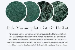 Abstrakter Beistelltisch DIAMOND 50cm grün Marmor messing Metall