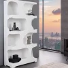 Abstraktes Regal ART AMBIENTE 180cm weiß Beton strukturiert Standregal