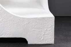Abstraktes Regal ART AMBIENTE 180cm weiß Beton strukturiert Standregal