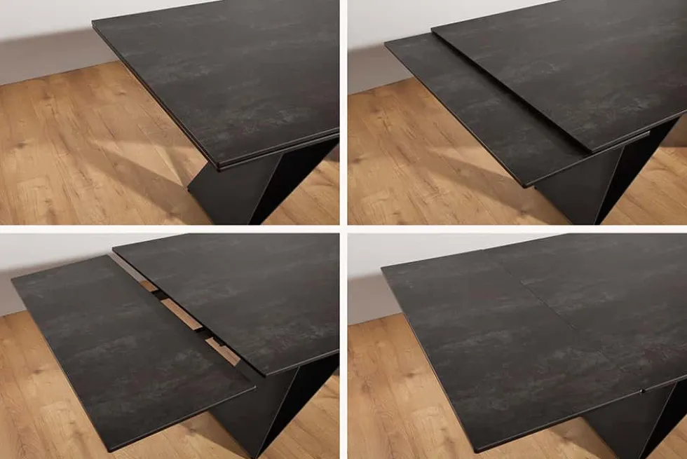 Ausziehbarer Esstisch PROMETHEUS 180-220-260cm Lava Keramik made in Italy