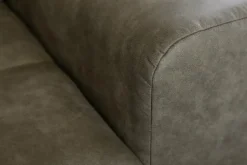 Big Sofa ELEGANCIA 285cm taupe Microfaser XXL Couch inkl. Kissen Federkern
