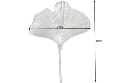 Dekoratives Kleiderhaken 3er Set GINKGO 30cm gold handmade Metall