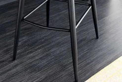 Design Barhocker EUPHORIA rost braun Samt schwarze Metallbeine Barstuhl mit Lehne