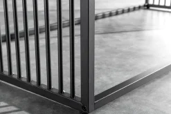 Design Couchtisch ARCHITECTURE 100cm graphit Rauchglas Metall