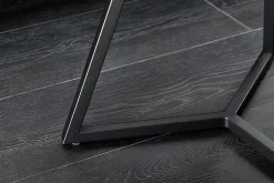 Design Couchtisch MARVELOUS 90cm weiß Marmor Keramik schwarzes Metall