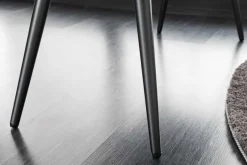 Design Sitzbank BOUTIQUE 100cm champagner Samt schwarze Metallbeine