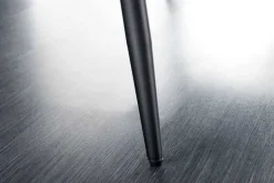 Design Sitzbank TURIN 160cm silbergrau Samt schwarz Metall Armlehne