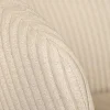 Design Stuhl LYON beige Cord schwarze Metallbeine