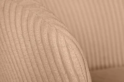 Design Stuhl LYON rosa Cord schwarze Metallbeine