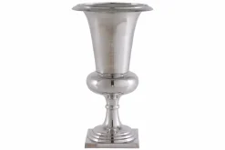 Design Vase GOAL 60cm silber Pflanzen Pokal Aluminium