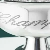 Eleganter Design Sektkühler CHAMPAGNE 40cm silber poliert Flaschenkühler