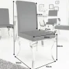 Eleganter Stuhl MODERN BAROCK schwarz Samt Stuhlbeine aus Edelstahl