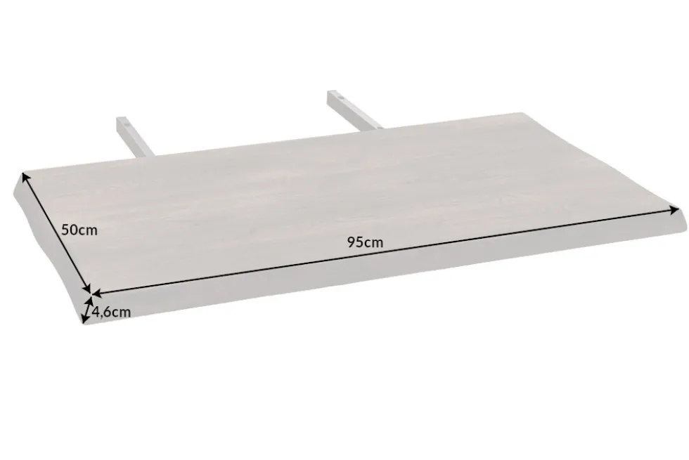 2er Set Ansteckplatten WILD OAK 50cm smoke finish Wildeiche Verlängerung Baumkante