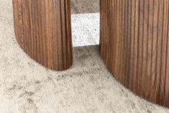 2er Set Couchtische OSAKA 120cm weiß Pandora Keramik Walnuss