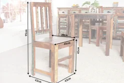 2er Set Massiver Holz Stuhl JAKARTA aus recycelten Fischerbooten