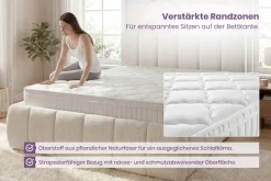 Ergonomische Boxspringmatratze CLOUD FLEX 180x200cm Tonnentaschenfederkern 7-Zonen