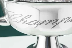 Exklusiver Sektkühler CHAMPAGNE 65cm silber poliert Flaschenkühler