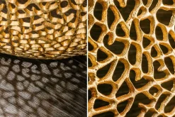 Filigraner Couchtisch LEAF 80cm gold Metall handmade Blatt-Design