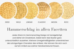 Handgearbeitete Deko Schale ORIENT 55cm gold Metall Hammerschlag Design