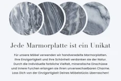 Handgefertigter Konsolentisch OMEGA 80cm schwarz Marmor gold Metall