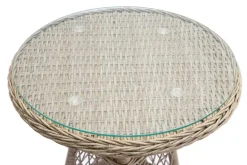 In- und Outdoor Garten-Set ELYSEE natur taupe Polyrattan Aluminium inkl. Tisch Kissen