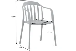 In- und Outdoor Gartenstuhl STUDIO ITALIA taupe stapelbar wetterfest