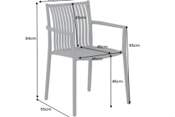 In- und Outdoor Stuhl STUDIO ITALIA salbei stapelbar wetterfest Gartenstuhl