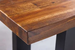 Industrial Baumstamm Sitzbank GENESIS 180cm Akazie Massivholz Metallgestell Live Edge