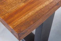 Industrial Baumstamm Sitzbank GENESIS 180cm Akazie Massivholz Metallgestell Live Edge