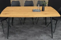 Industrial Esstisch APARTMENT 120cm natur Wildeiche schwarzes Metallgestell