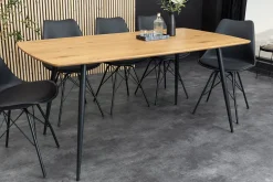 Industrial Esstisch APARTMENT 120cm natur Wildeiche schwarzes Metallgestell
