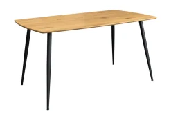 Industrial Esstisch APARTMENT 120cm natur Wildeiche schwarzes Metallgestell