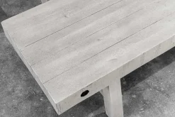 Industrial Sitzbank FINCA 200cm grau Pinie recyceltes Massivholz Eisen