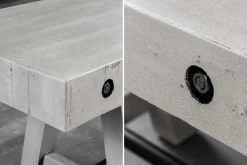 Industrial Sitzbank FINCA 200cm grau Pinie recyceltes Massivholz Eisen