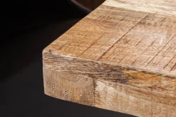 Massiver Esstisch IRON CRAFT 120cm Mangoholz schwarzes Eisengestell Kufe Industrial Design