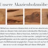 Massiver Esstisch MYSTIC LIVING 160cm Akazie natur Massivholz