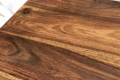 Massives Wandregal PURE 80cm braun stone finish Sheeshamholz Steckregal