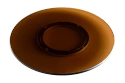 Moderner Drehteller 50cm bernstein Glas 360° drehbare Servierplatte