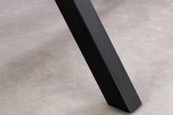 Moderner Esstisch GALAXIE 160cm weiß Keramik schwarz Metall Sterngestell