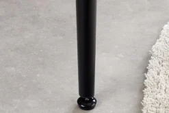 Moderner Esstisch MILANO 140cm anthrazit Keramik schwarze Metallbeine