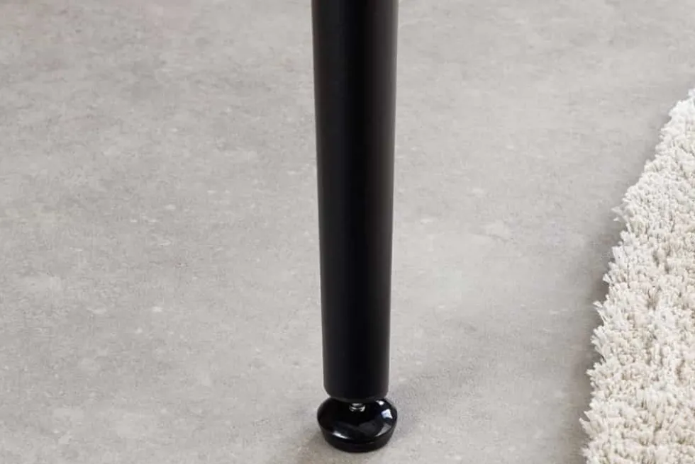 Moderner Esstisch MILANO 140cm anthrazit Keramik schwarze Metallbeine