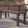 Moderner Gartentisch DESIGNO 205cm dunkelbraun schwarz Aluminium wetterfest