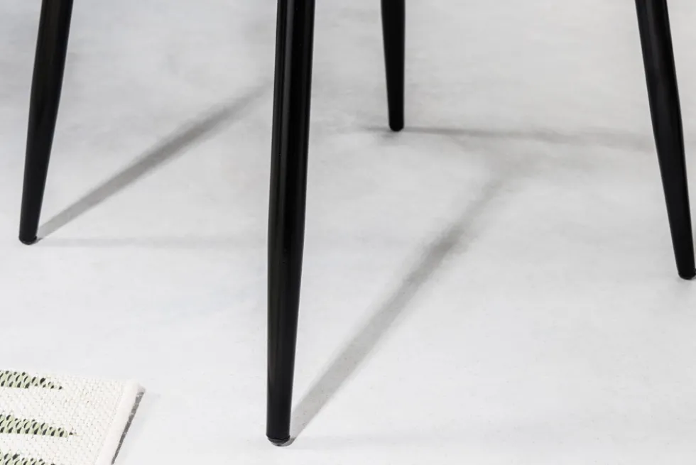 Moderner Stuhl DESIGNO schwarz Kunststoff Gartenstuhl mit Armlehnen Indoor Outdoor