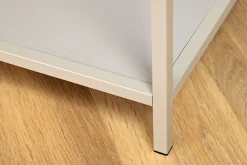 Modernes Bücherregal SLIM LINE 185cm champagner beige Metall mit Schubladen