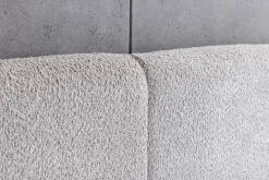 Modernes Boxbett ART DECO 160x200cm greige Bouclé mit Stauraum und Lattenrost