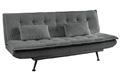 Modernes Schlafsofa JAZZ 190cm grau Cord 3-Sitzer Couch