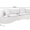 Modernes Sofa ATELIER 230cm beige Bouclé 3-Sitzer Couch inkl. Kissen