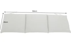 Outdoor Kissen ROG 45x150cm anthrazit Sitzkissen Polster-Auflage für 3-Sitzer Bank