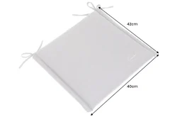 Outdoor Kissen ROG 40x42cm anthrazit Sitzkissen Polster-Auflage für Gartenstuhl
