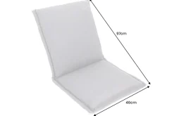 Outdoor Kissen ROG 46x97cm beige Sitzkissen Polster-Auflage für Niedriglehner